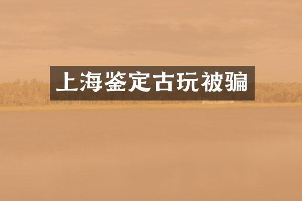 上海鉴定古玩被骗