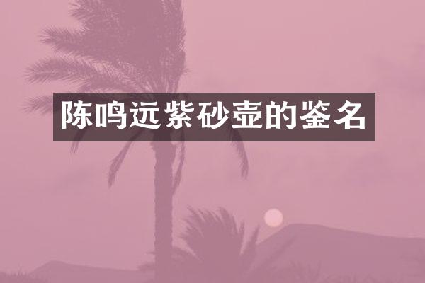 陈鸣远紫砂壶的鉴名