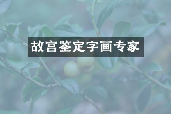 故宫鉴定字画专家