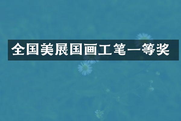 全国美展国画工笔一等奖