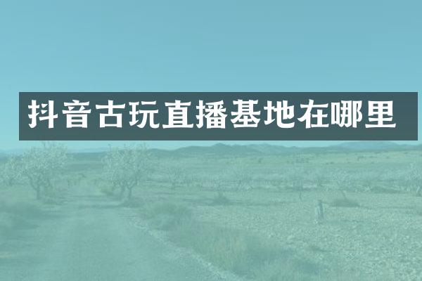 抖音古玩直播基地在哪里