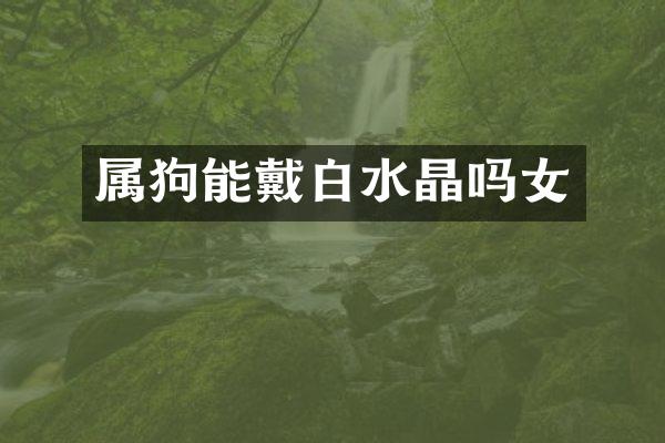 属狗能戴白水晶吗女