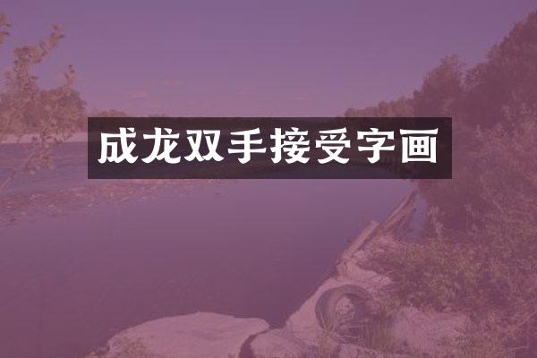 成龙双手接受字画
