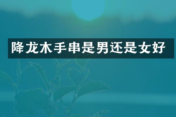 降龙木手串是男还是女好