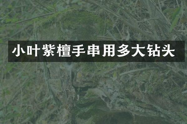小叶紫檀手串用多大钻头