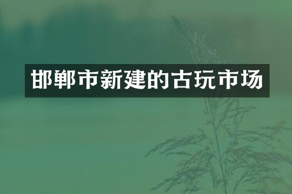 邯郸市新建的古玩市场