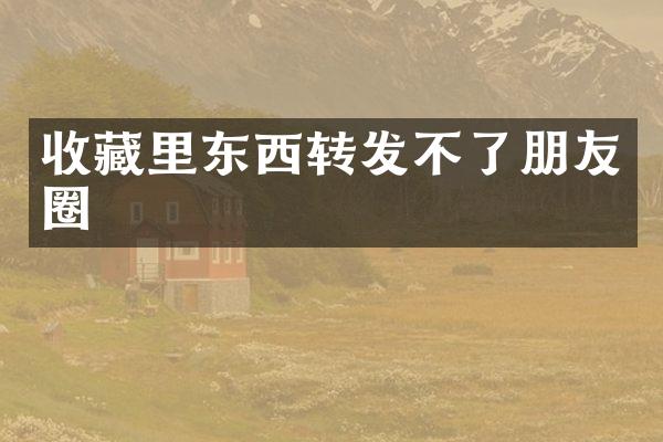 收藏里东西转发不了朋友圈