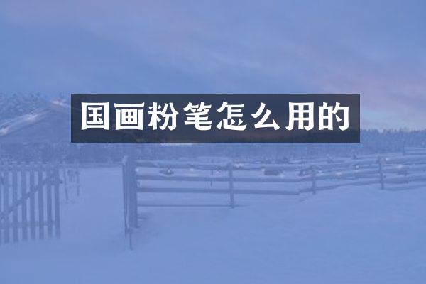 国画粉笔怎么用的