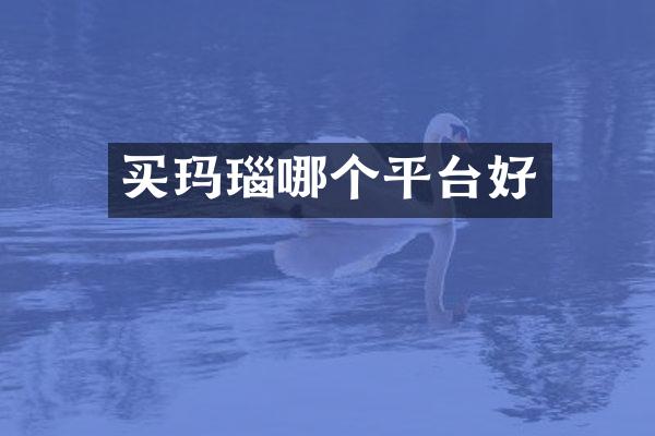 买玛瑙哪个平台好