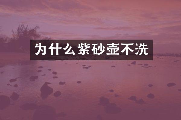 为什么紫砂壶不洗