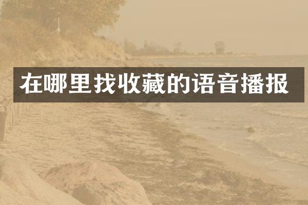在哪里找收藏的语音播报