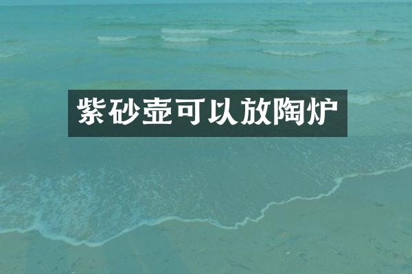 紫砂壶可以放陶炉