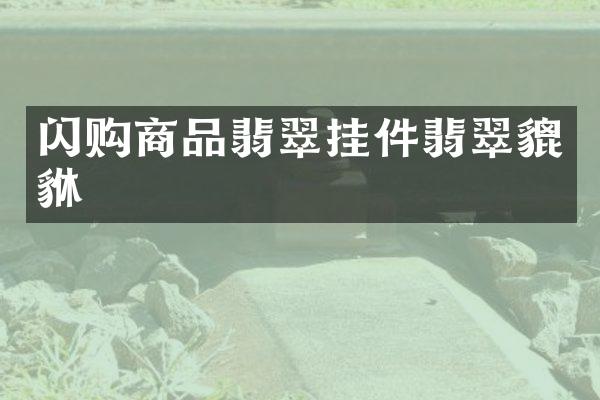 闪购商品翡翠挂件翡翠貔貅