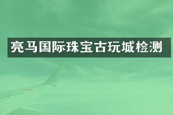 亮马国际珠宝古玩城检测
