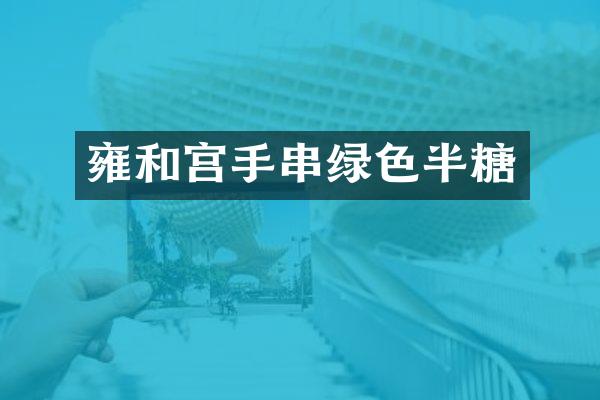 雍和宫手串绿色半糖