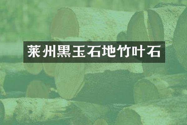 莱州黑玉石地竹叶石