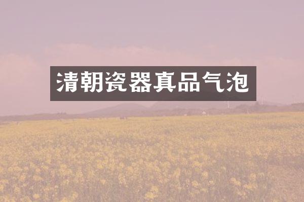 清朝瓷器真品气泡