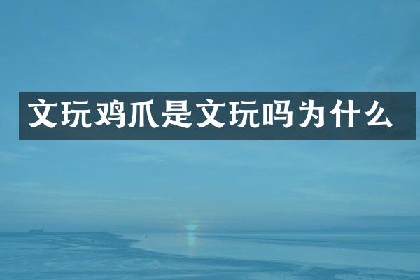 文爪是文玩吗为什么