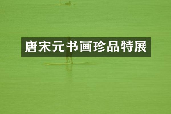 唐宋元书画珍品特展