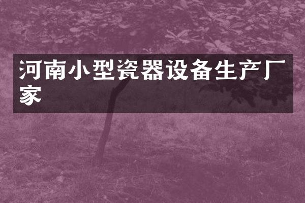 河南小型瓷器设备生产厂家