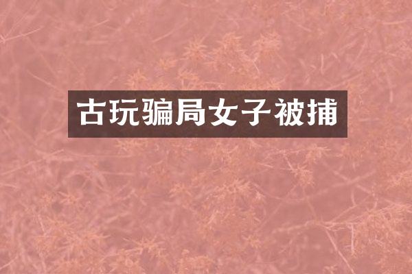 古玩骗局女子被捕