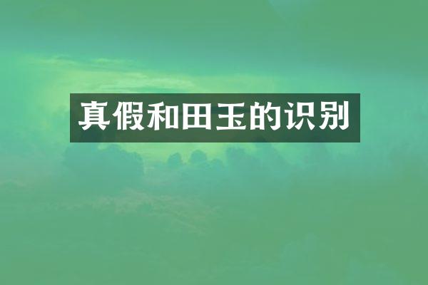 真假和田玉的识别