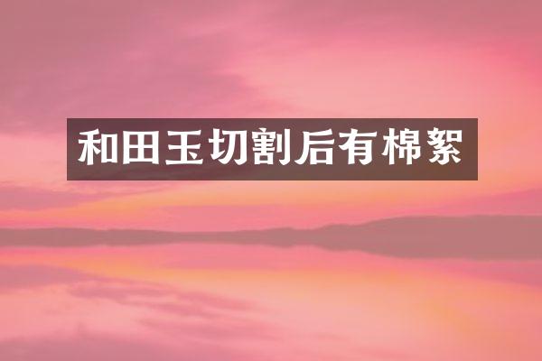 和田玉切割后有棉絮