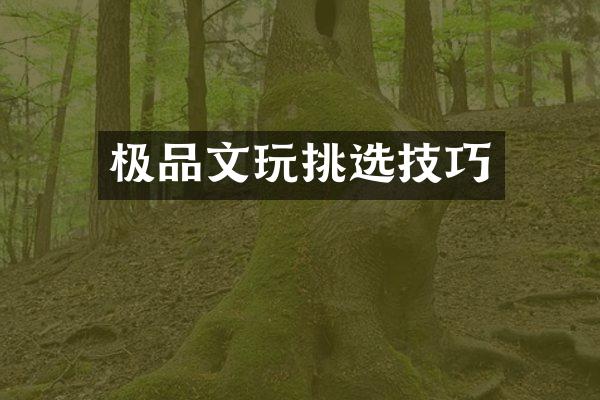 文玩挑选技巧