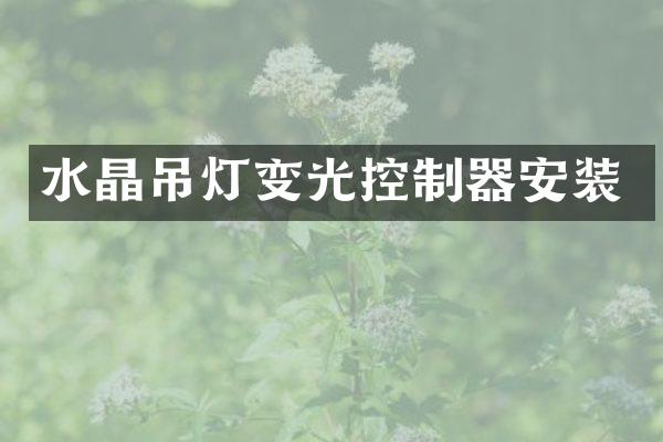 水晶吊灯变光控制器安装