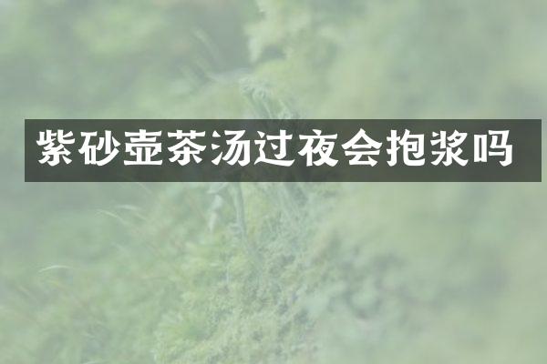 紫砂壶茶汤过夜会抱浆吗