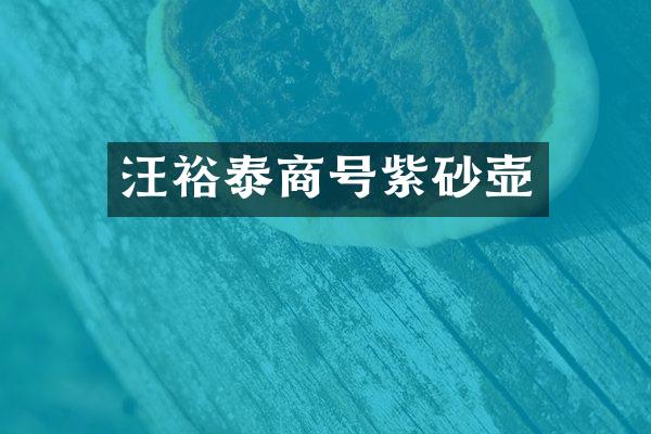 汪裕泰商号紫砂壶
