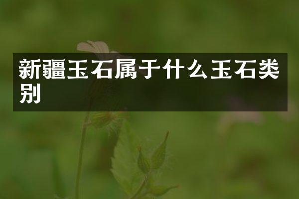 新疆玉石属于什么玉石类别