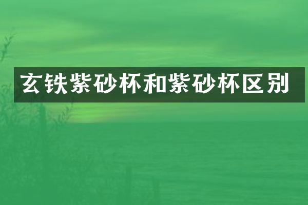 玄铁紫砂杯和紫砂杯区别