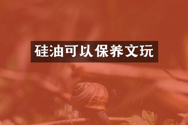 硅油可以保养文玩
