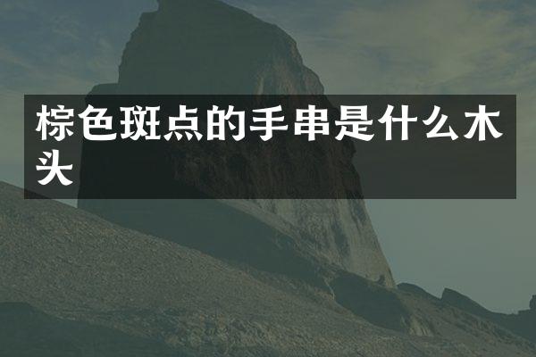 棕色斑点的手串是什么木头