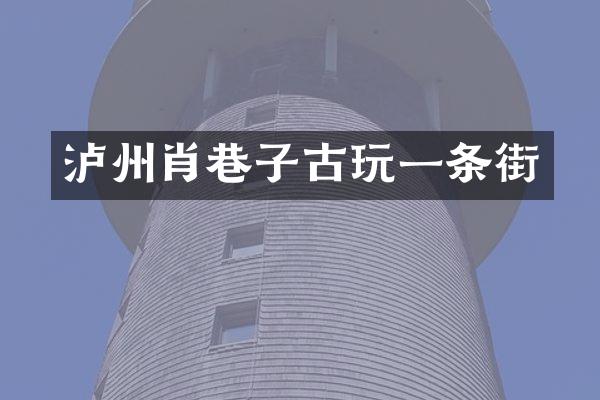 泸州肖巷子古玩一条街