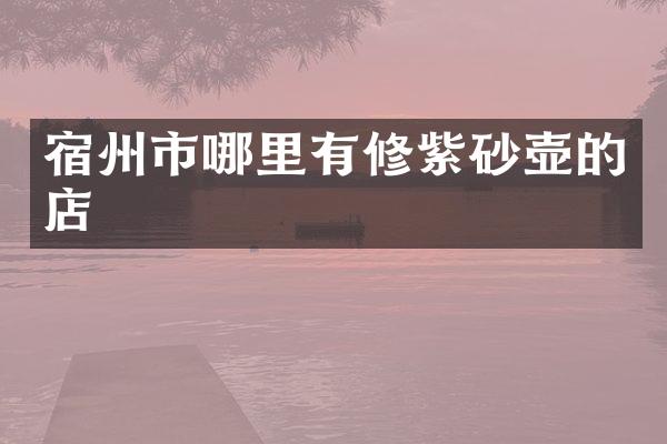 宿州市哪里有修紫砂壶的店