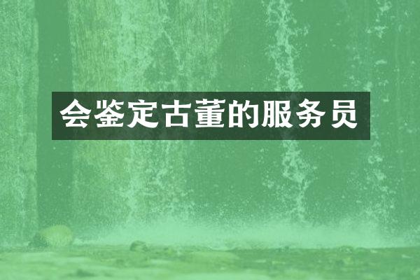 会鉴定古董的服务员