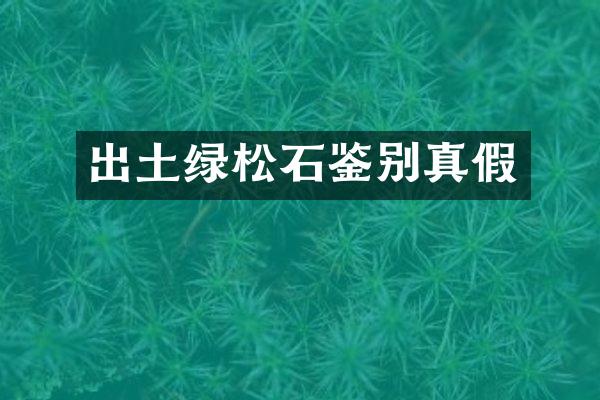 出土绿松石鉴别真假