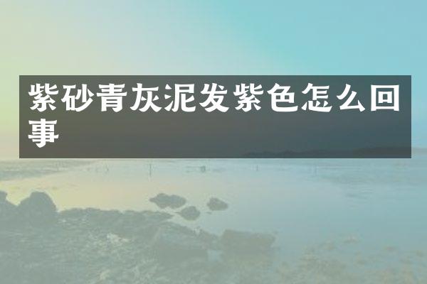 紫砂青灰泥发紫色怎么回事
