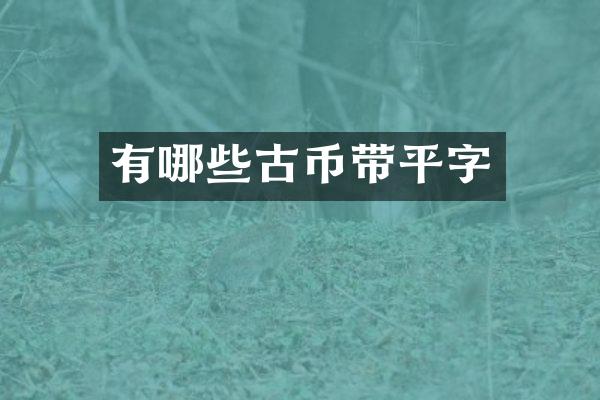 有哪些古币带平字