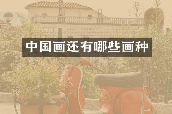 中国画还有哪些画种