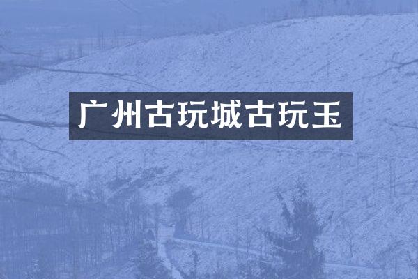 广州古玩城古玩玉