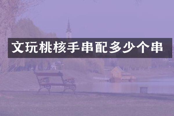 文玩桃核手串配多少个串