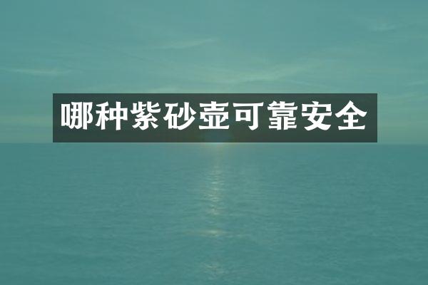 哪种紫砂壶可靠安全