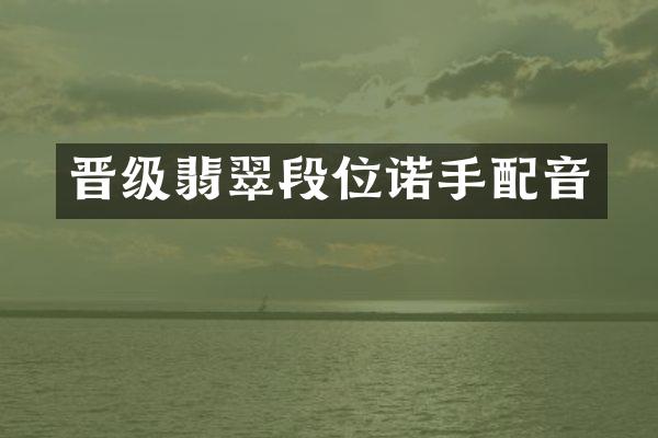 晋级翡翠段位诺手配音