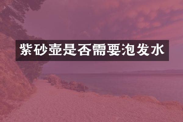 紫砂壶是否需要泡发水