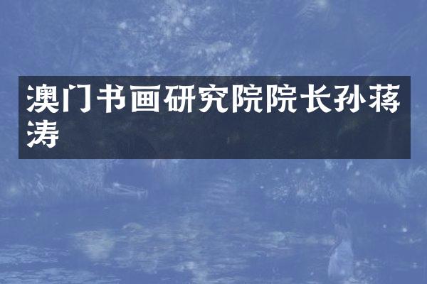澳门书画研究院院长孙蒋涛