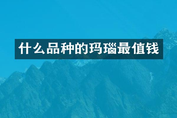 什么品种的玛瑙最值钱