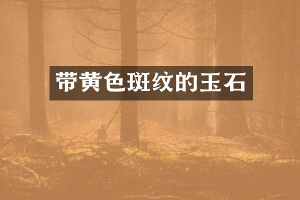 带黄色斑纹的玉石